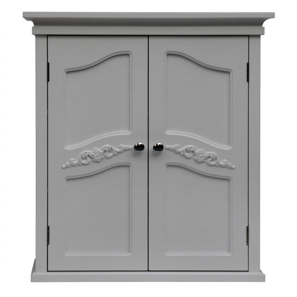 Elegant Home Fashions Versailles Wall Cabinet with 2 Doors