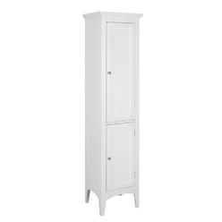 Elegant Home Teamson Home Glancy Wooden Tall Tower Cabinet with Storage, White