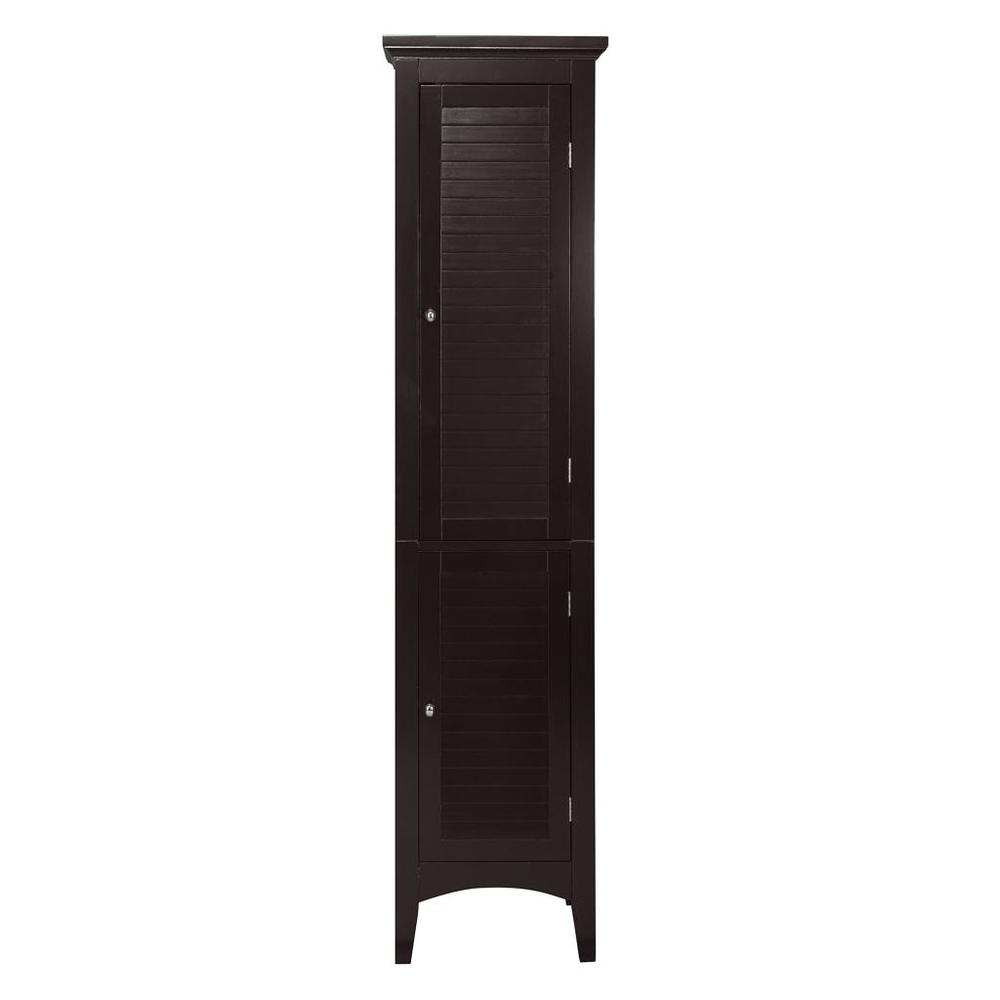 Elegant Home Fashions Slone Linen Tower with 2 Shutter Doors