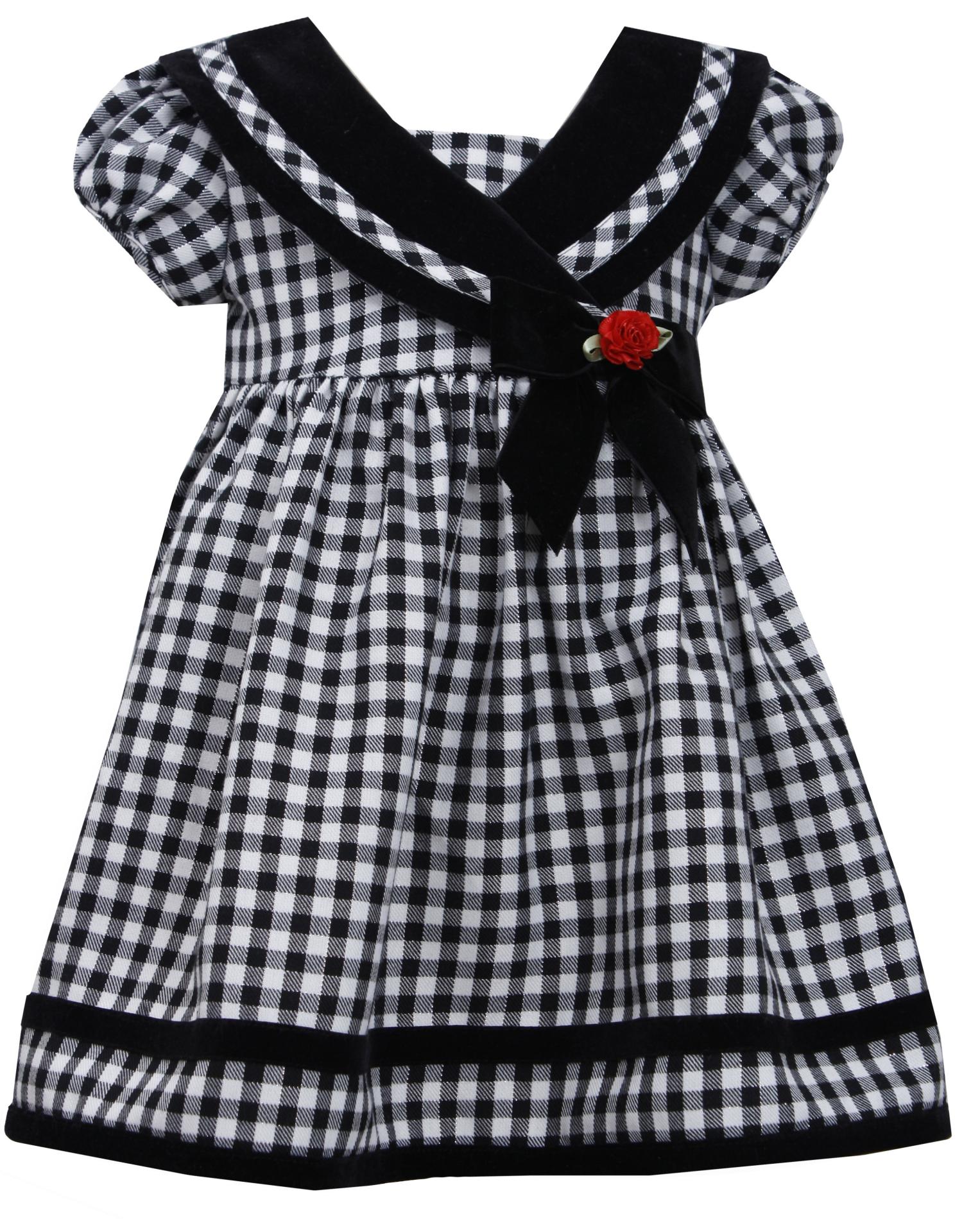 Ashley Ann Infant & Toddler Girl's Knit Party Dress - Checkered