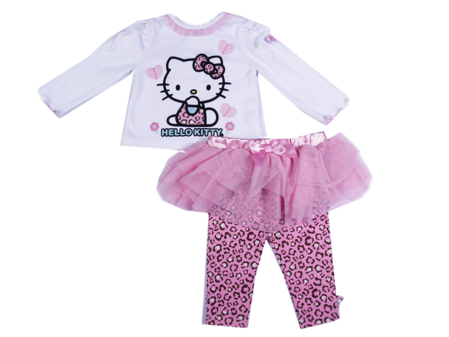 Hello Kitty Baby Newborn & Infant Girl's T-Shirt & Tutu Leggings - Leopard Print