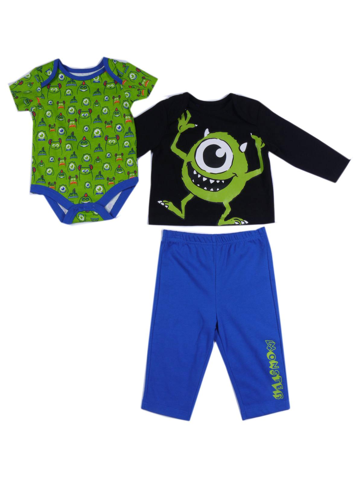 Disney Monsters  Inc. Newborn Boy's Bodysuit  T-Shirt & Pants