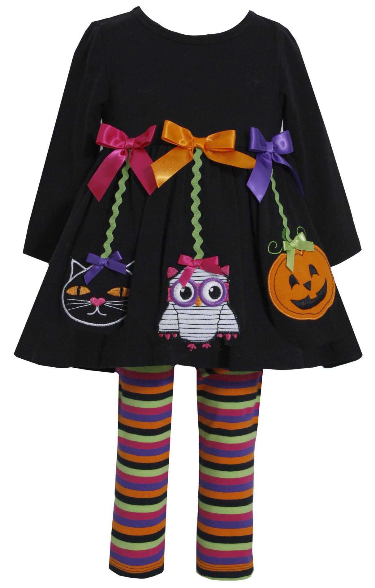 Ashley Ann Infant & Toddler Girl's Halloween Dress & Leggings - Striped