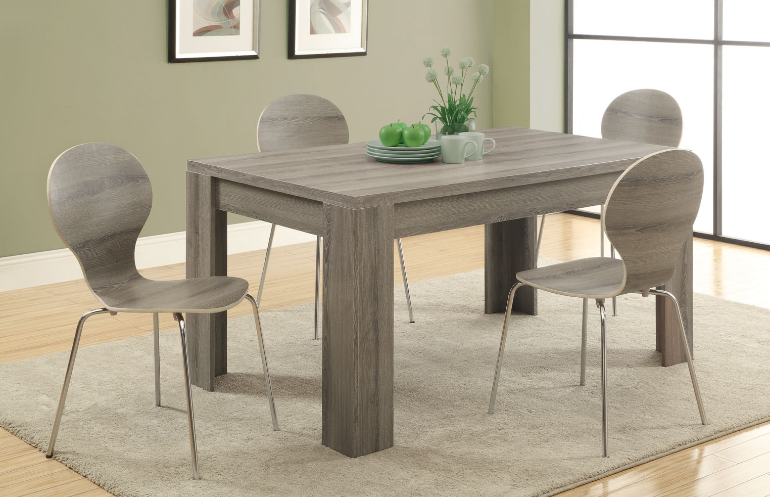 Monarch Specialties DINING TABLE - 36"X 60" / DARK TAUPE