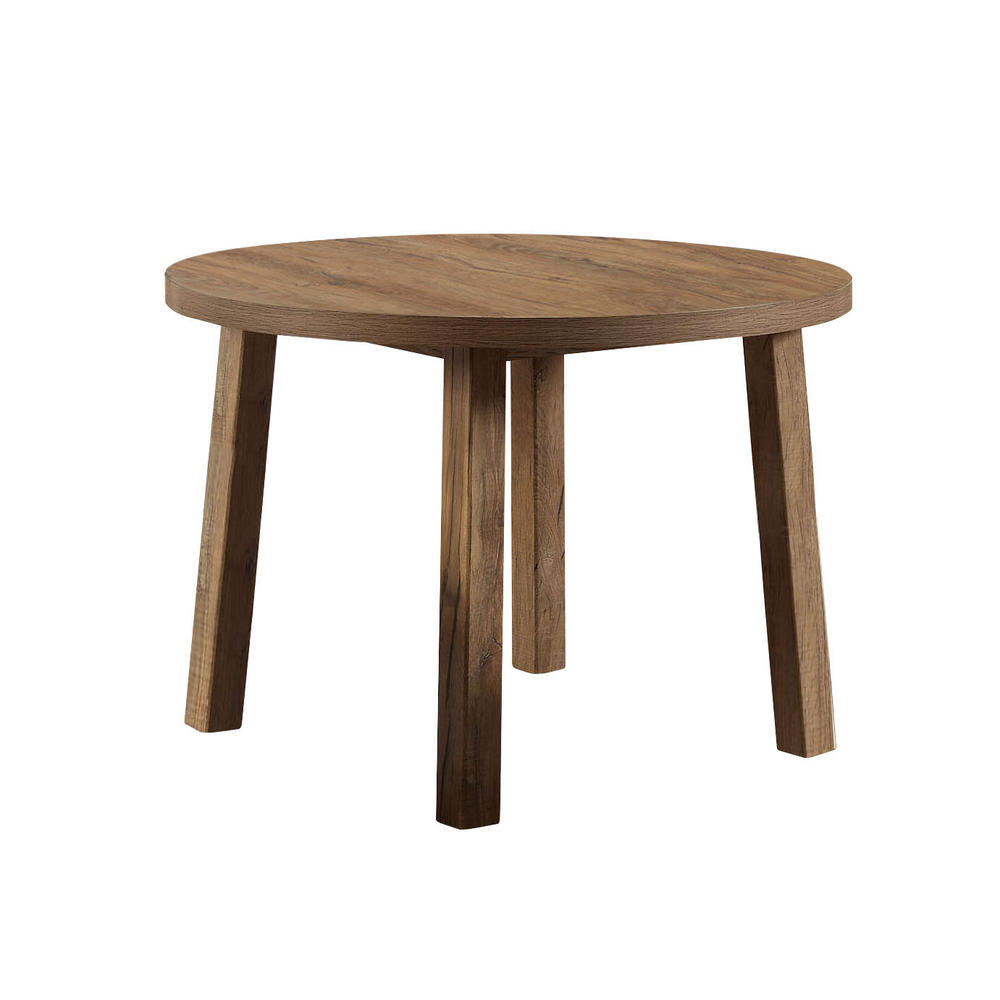 Furniture of America Stencie Weathered Elm Round Table
