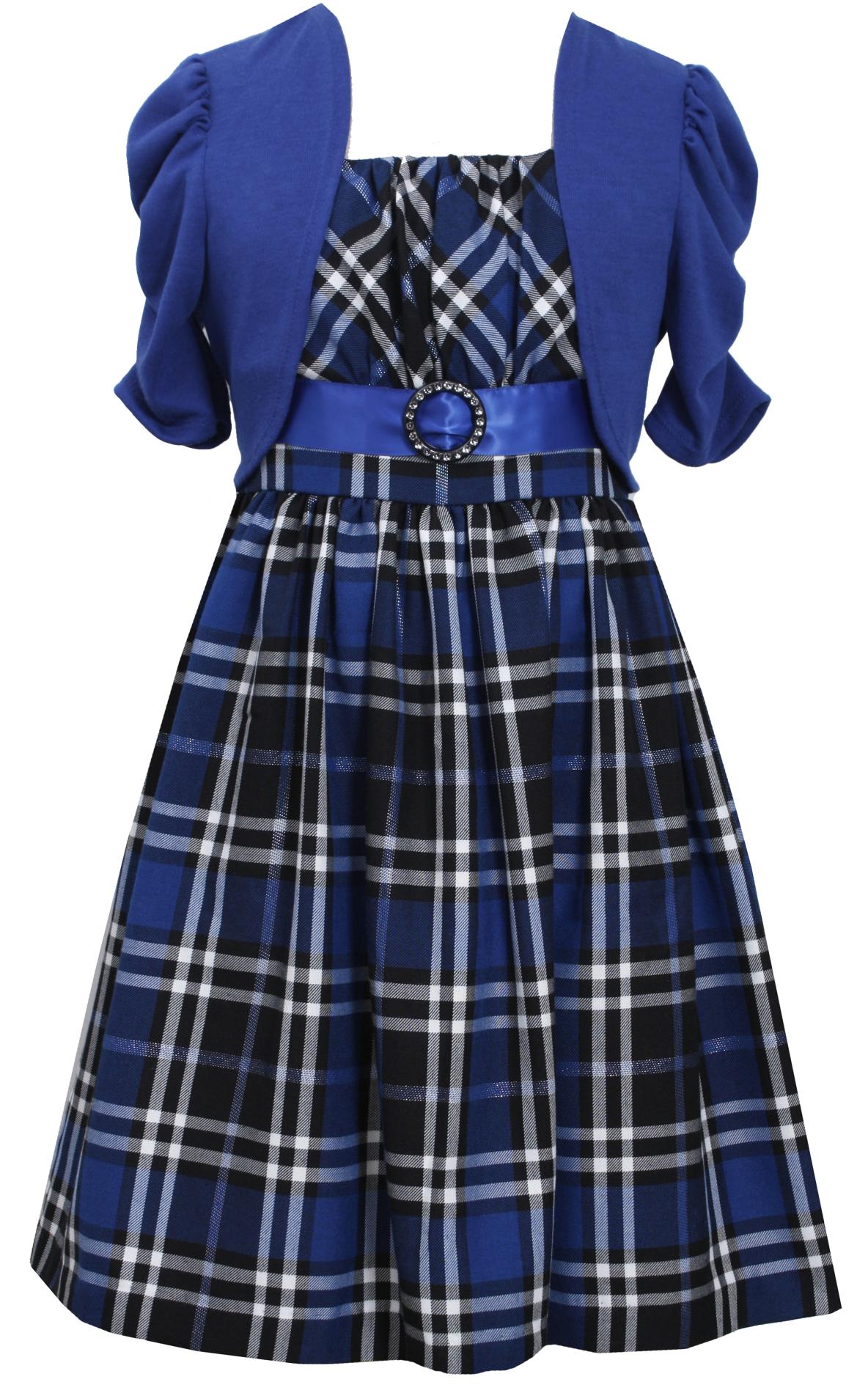 Ashley Ann Girl's Dress & Jacket - Plaid