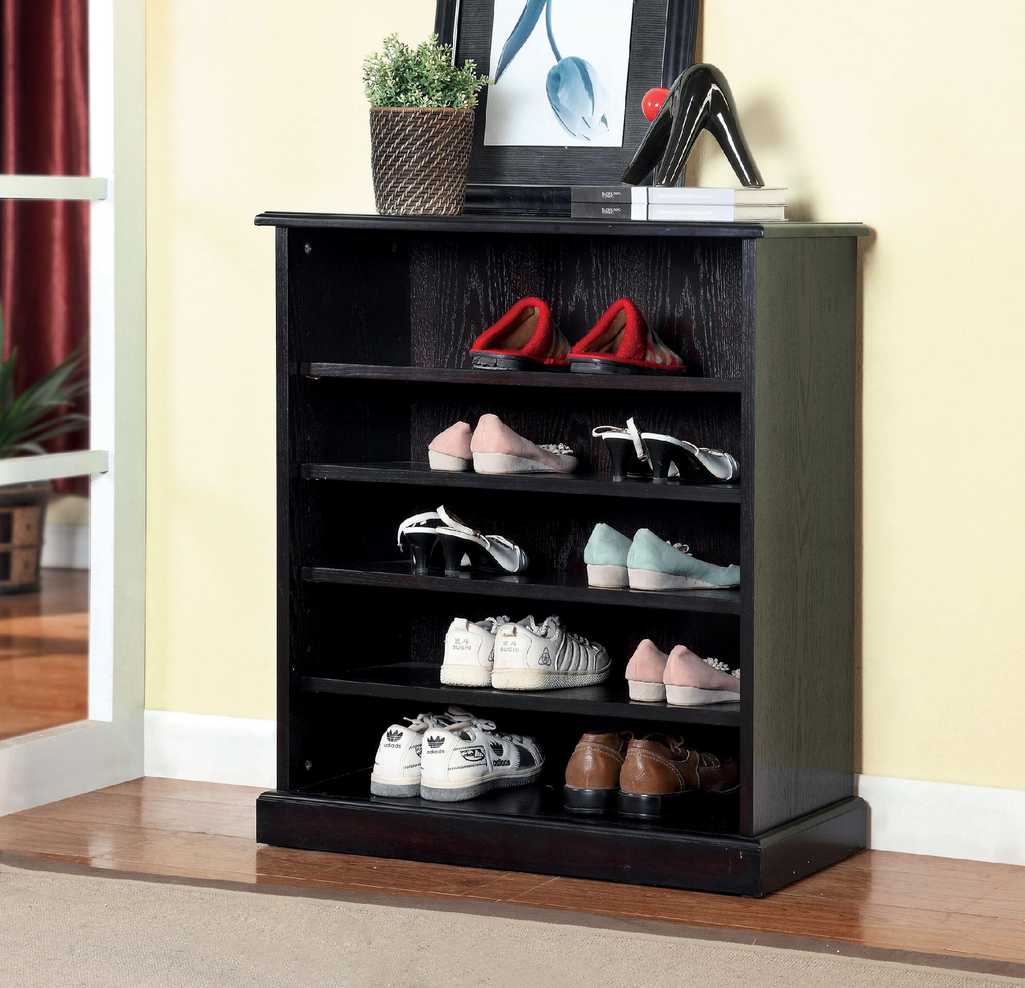 Furniture of America Monrovian 5-Shelf Espresso Shoe Rack