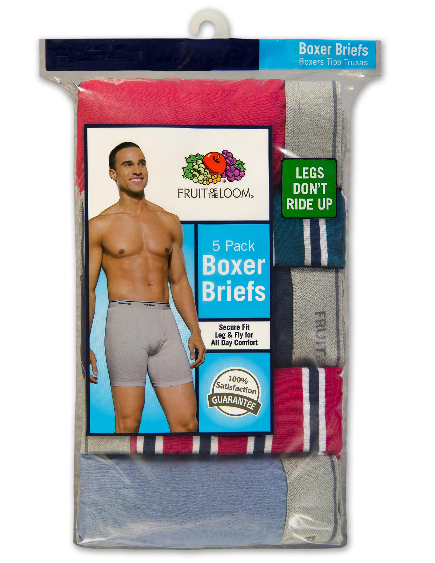 Fruit of the Loom Men's 5-Pack Boxer Briefs - Striped