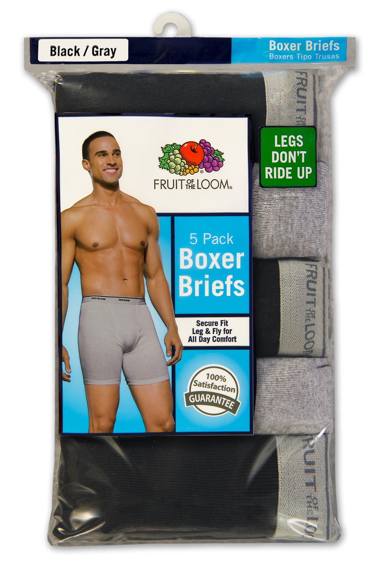 Fruit of the Loom Men's 5-Pack Synthetic Boxer Briefs