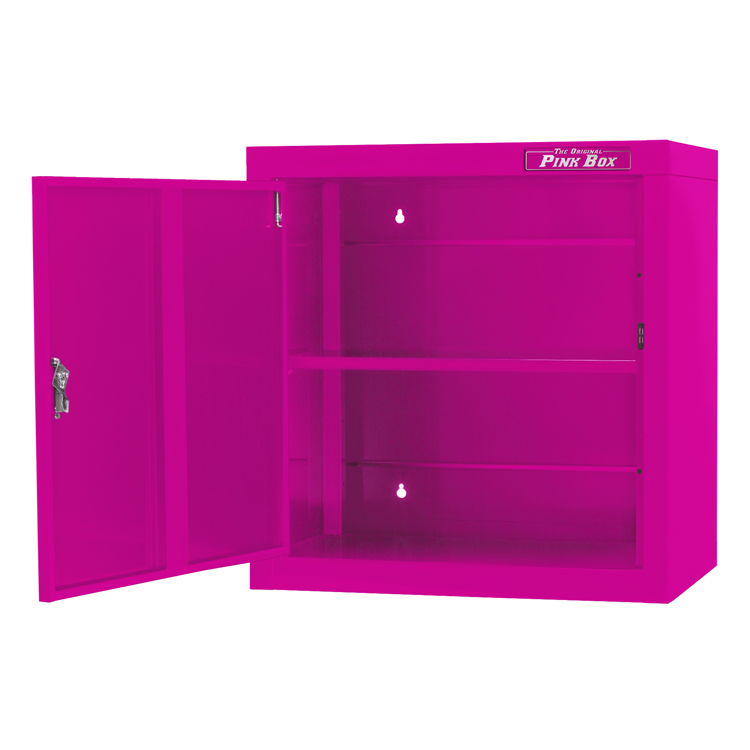 The Original Pink Box 26-inch 1 Door 18G Stee Pinkl Garage Cabinet w/ Shelf