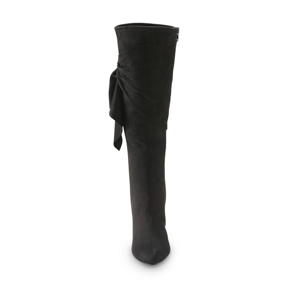 Jaclyn Smith Women's Tisdale Knee High Black Faux Suede Fashion Boot