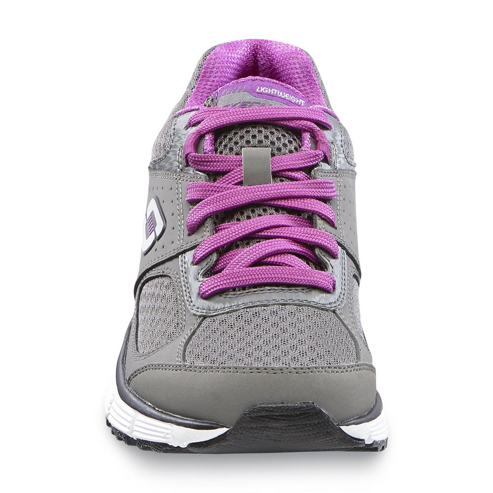 Skechers Women's Perfect Fit Running Shoe - Gray/Purple
