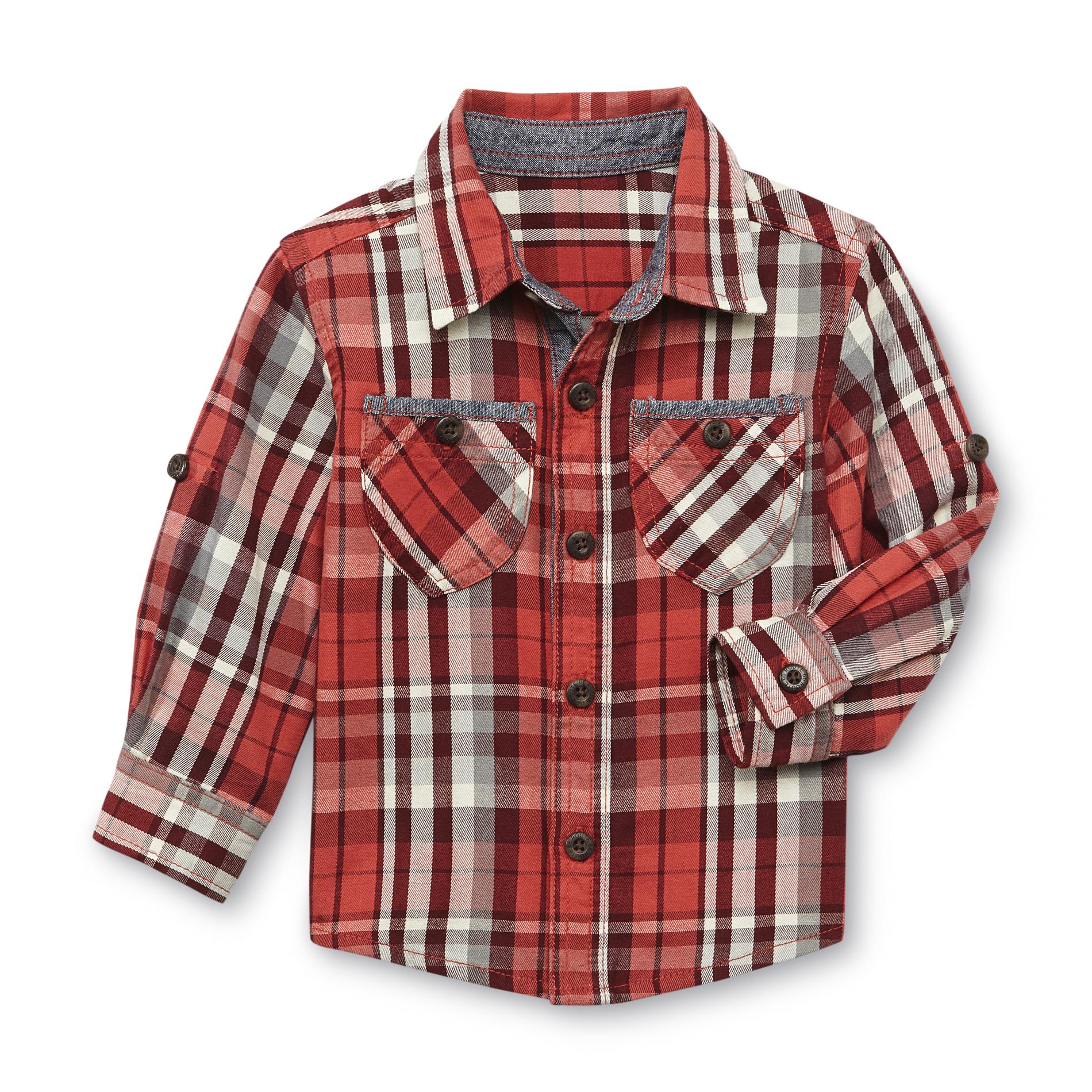 Route 66 Infant & Toddler Boy's Tab-Sleeve Shirt - Plaid