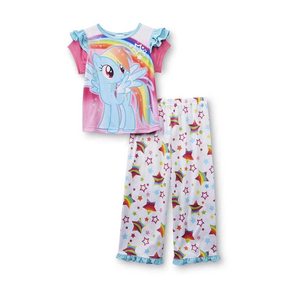 My Little Pony Toddler Girl's Graphic Pajama Top & Pants - Rainbow Dash