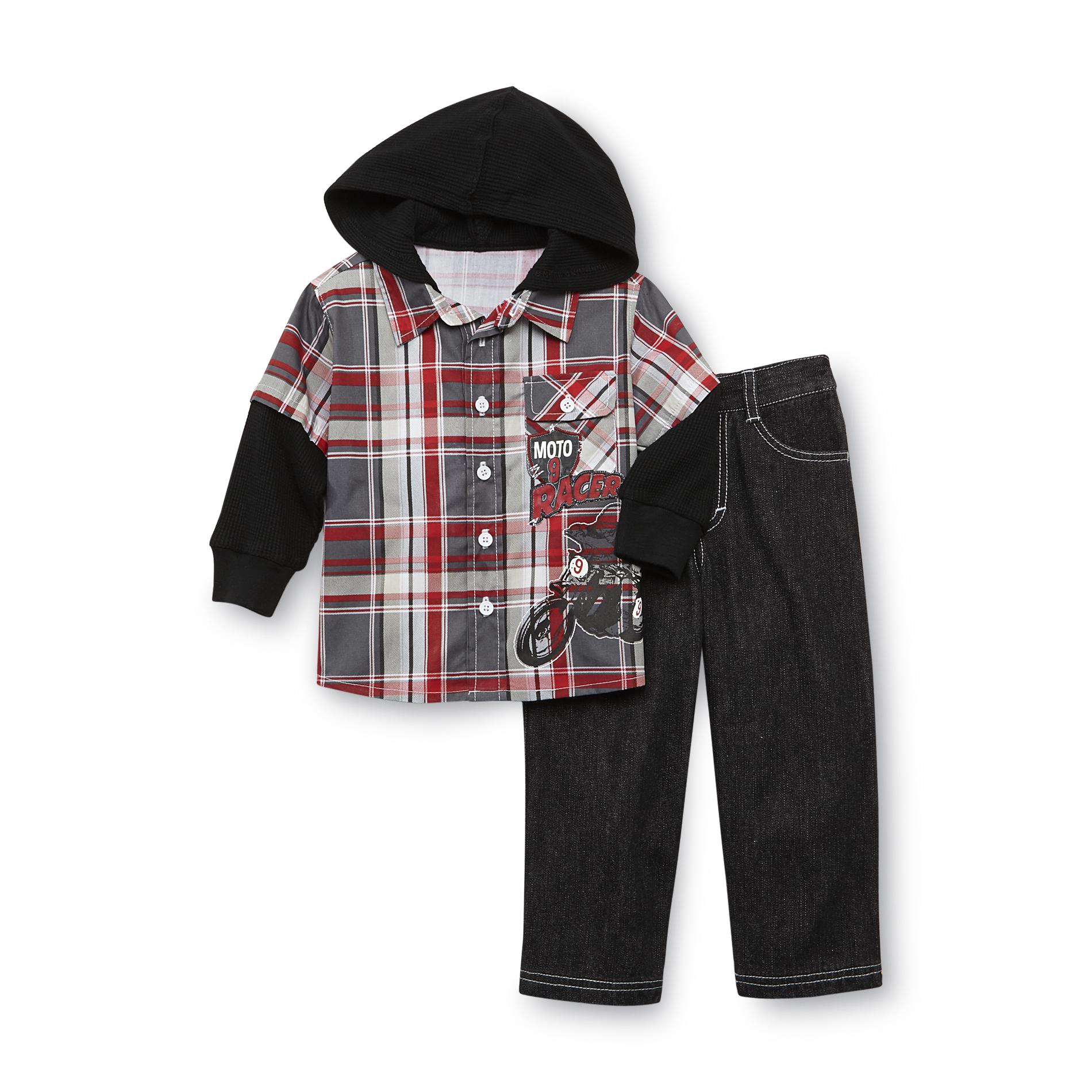 Little Rebels Infant & Toddler Boy's Layered-Look Shirt & Jeans - Racer