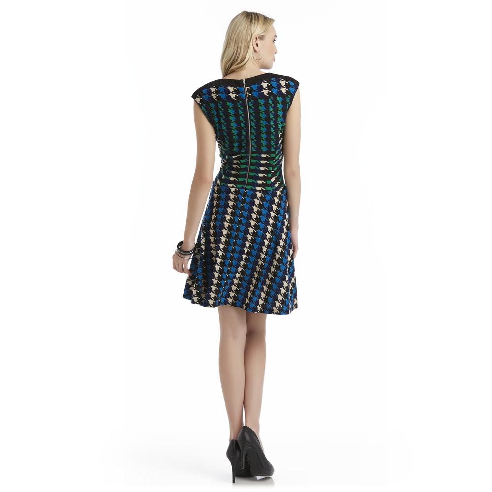 J Taylor Women's Fit & Flare Dress - Geometric