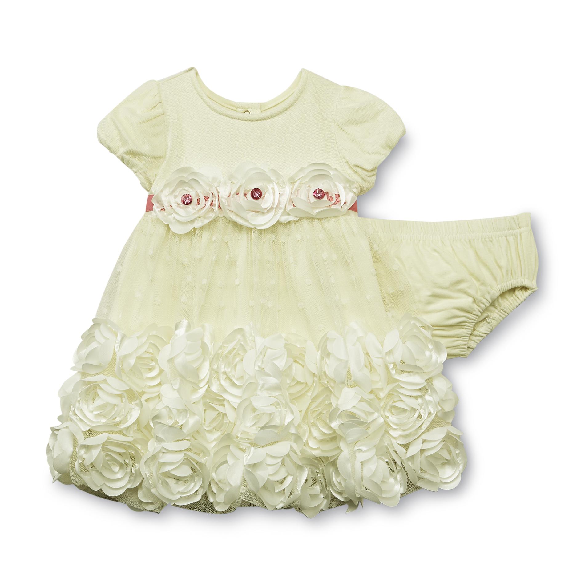 Baby Grand Signature Newborn Girl's Petal Dress & Diaper Cover