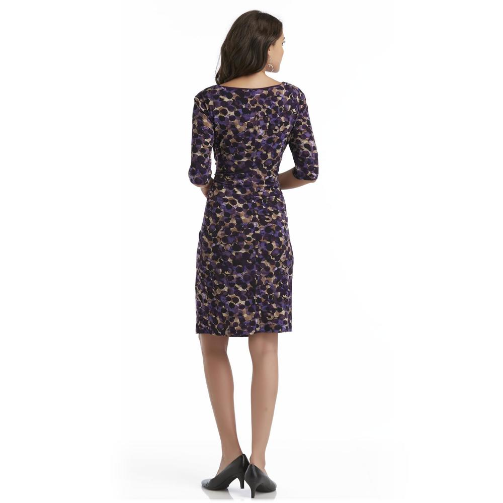 Covington Women's Cowl Neck Dress - Abstract Dot