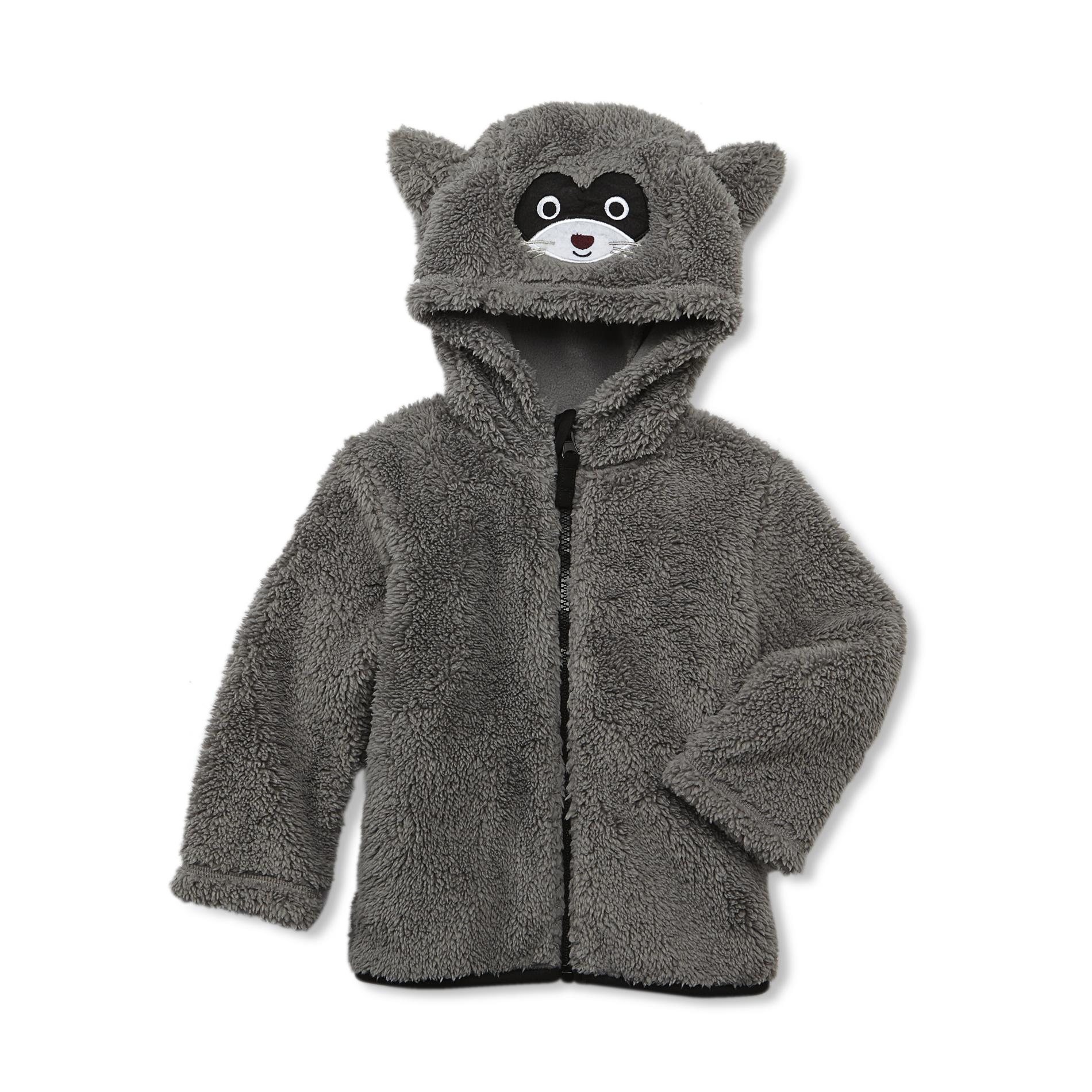 WonderKids Infant & Toddler Boy's Fleece Critter Hoodie Jacket - Raccoon