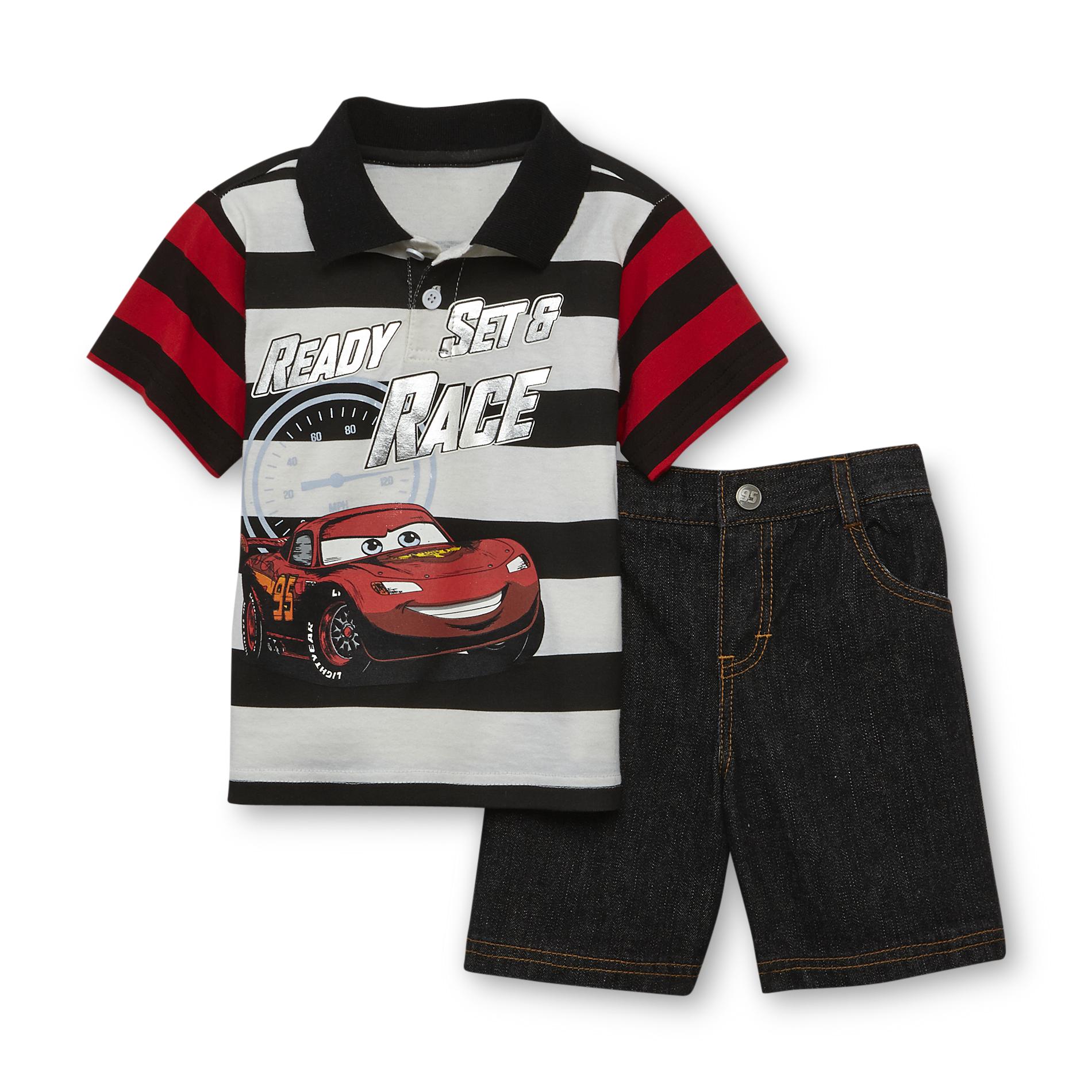 Disney Cars Infant & Toddler Boy's Polo Shirt & Denim Shorts