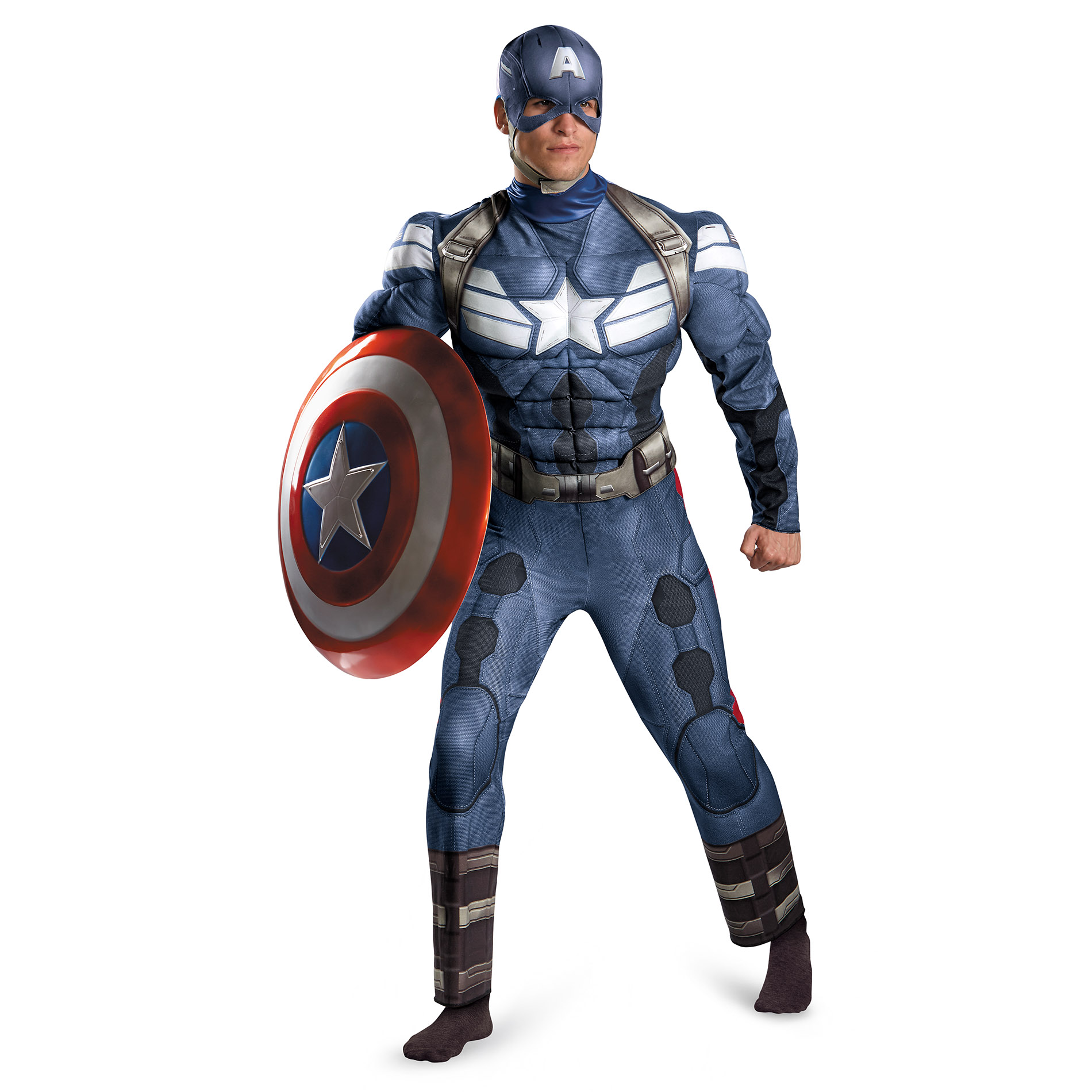 Marvel Captain America 2 Movie Classic Muscle Men's Halloween Costume