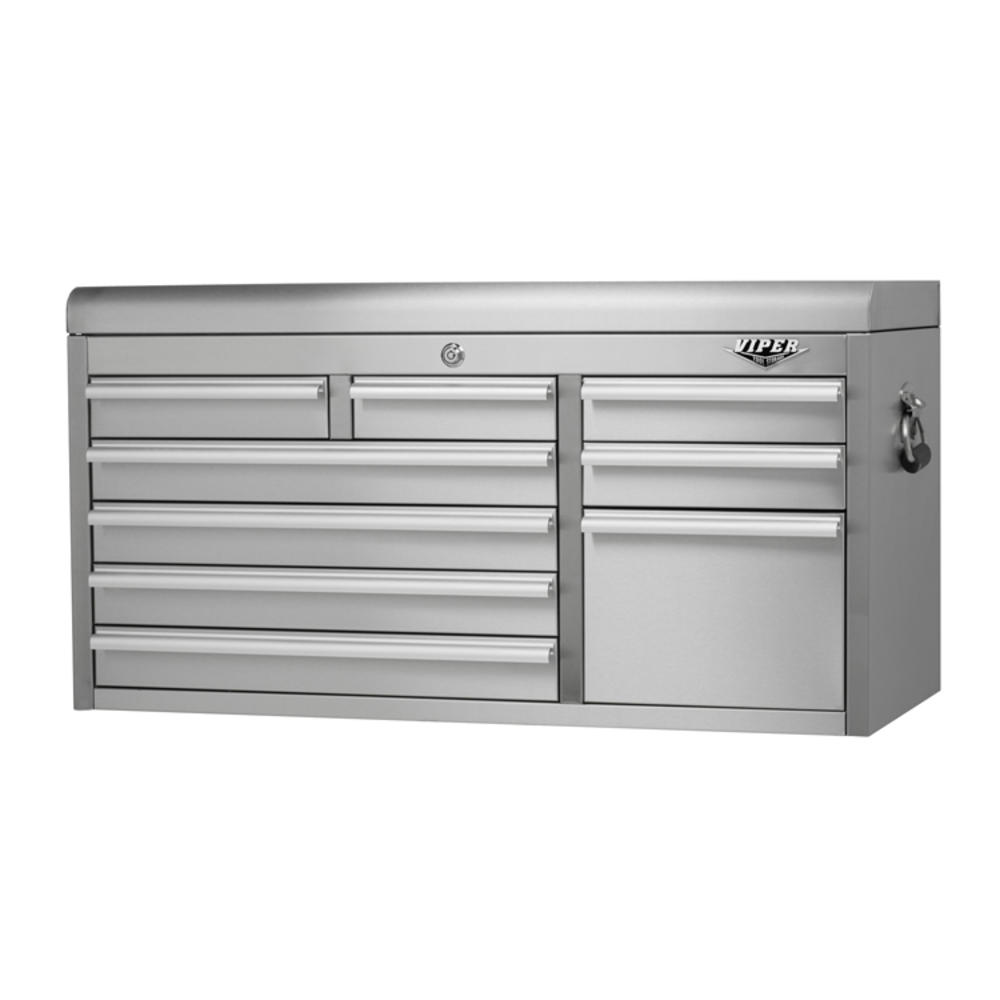 Viper Tool Storage 41-inch 9 Drawer 304 Stainless Steel Top Chest
