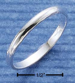 Sterling Silver 2mm High Polish Wedding Band Ring