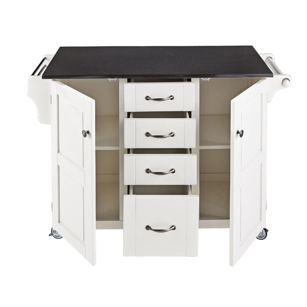 Home Styles Create-a-Cart White Finish with Cherry Top