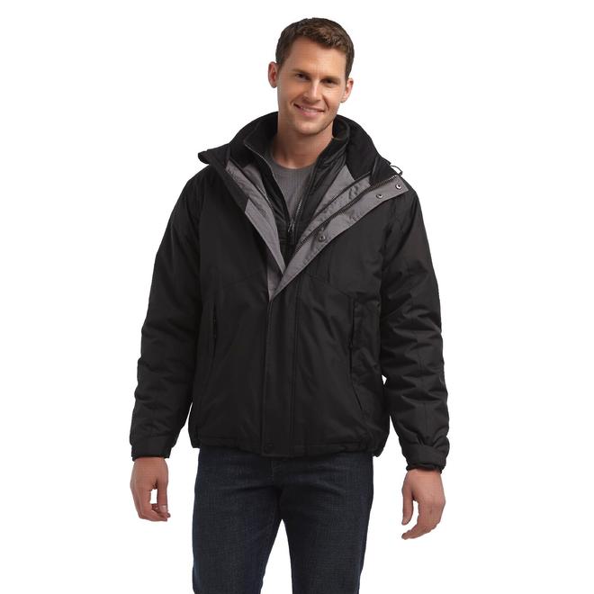 Athletech Men's 4in1 Winter Jacket Microcheck