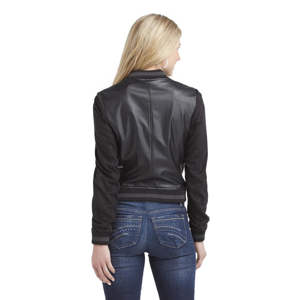 Route 66 Women's Faux Leather Varsity Jacket
