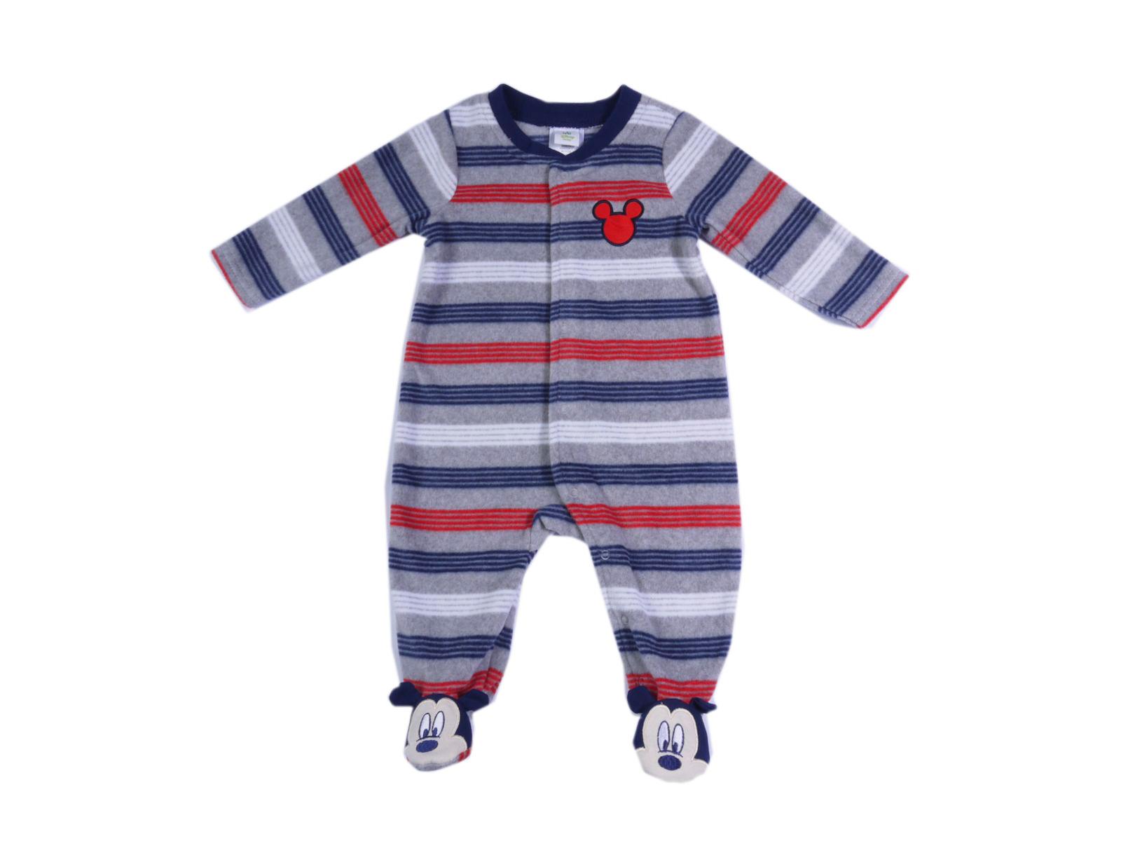 Disney Newborn & Infant Boy's Footed Sleeper Pajamas - Striped