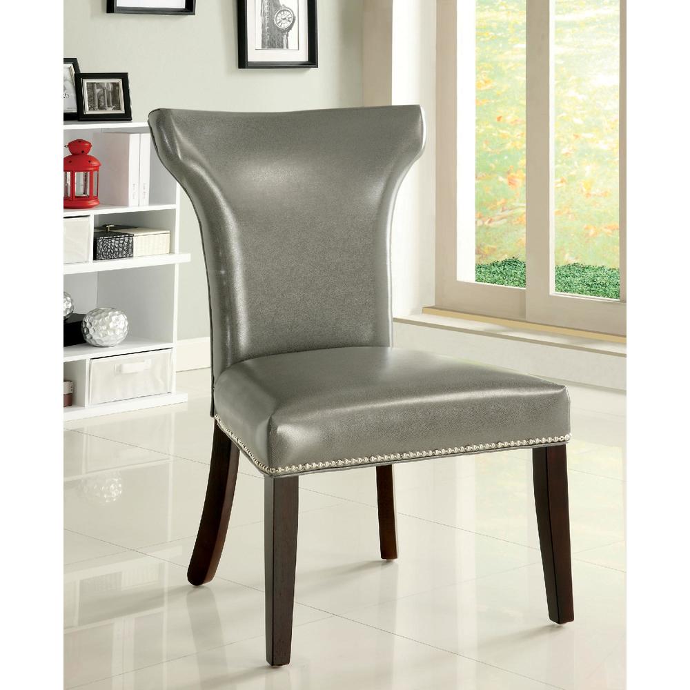 Furniture of America Melika Leatherette Accent Chair (Set of 2)
