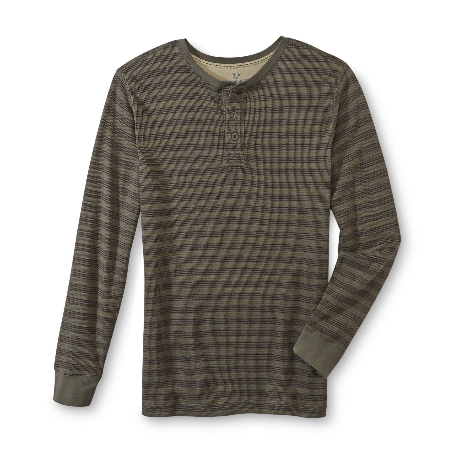Outdoor Life&reg; Men's Field Thermal Henley Shirt - Striped
