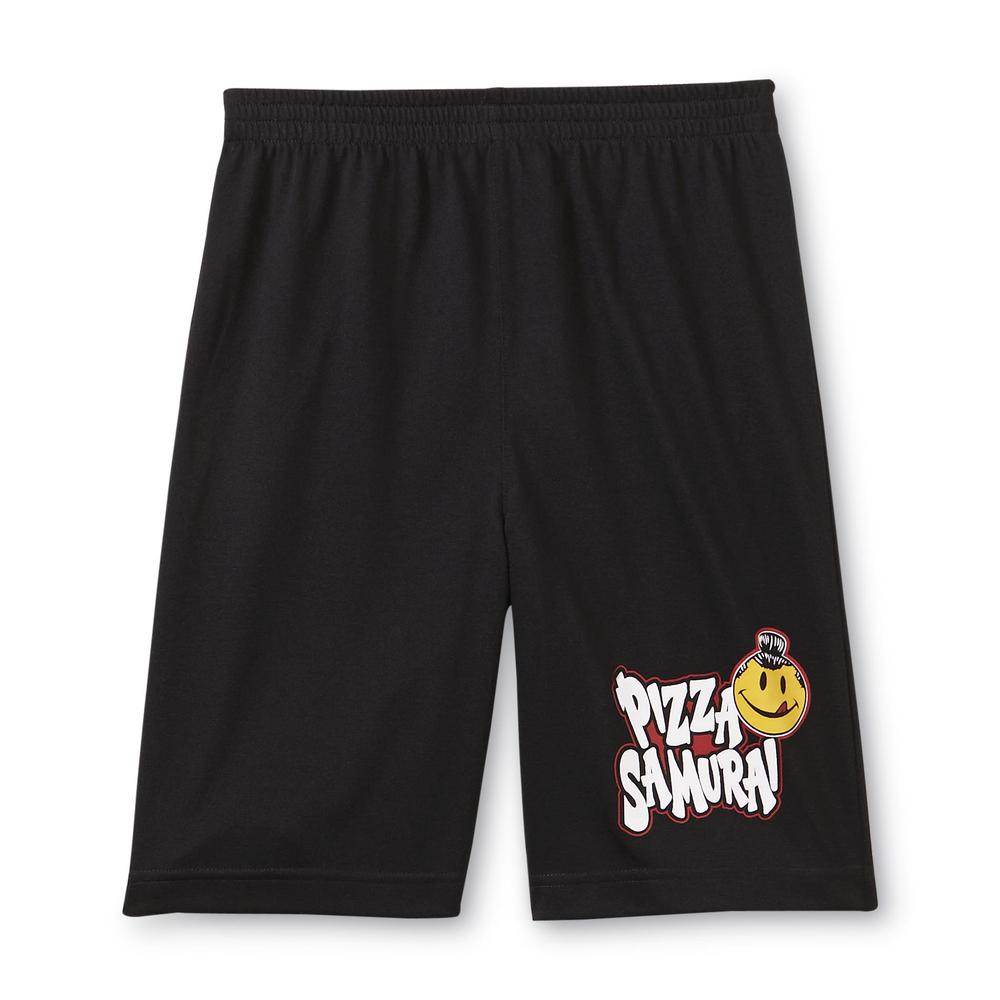 Joe Boxer Boy's Pajama Shirt  Shorts & Pants - Pizza Samurai