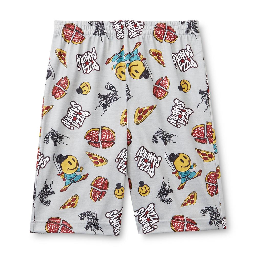 Joe Boxer Boy's Pajama Shirt & 2 Pairs Shorts - Pizza Samurai