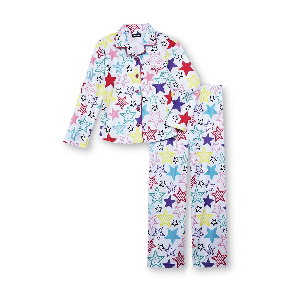 Joe Boxer Girl's Flannel Pajamas - Stars