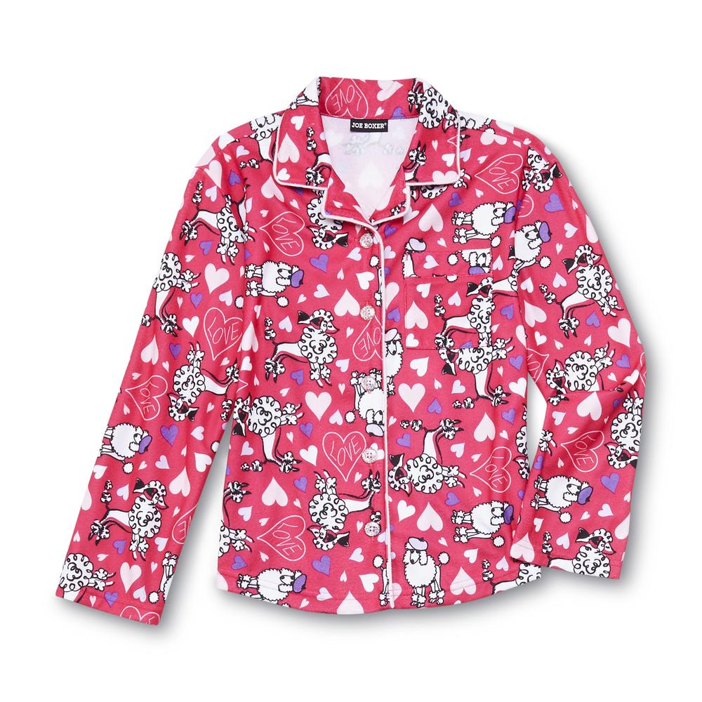 Joe Boxer Girl's Flannel Pajamas - Poodles
