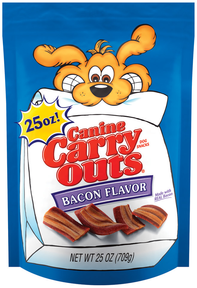 Canine Carry Outs Dog Snacks, Bacon Flavor, 25 oz