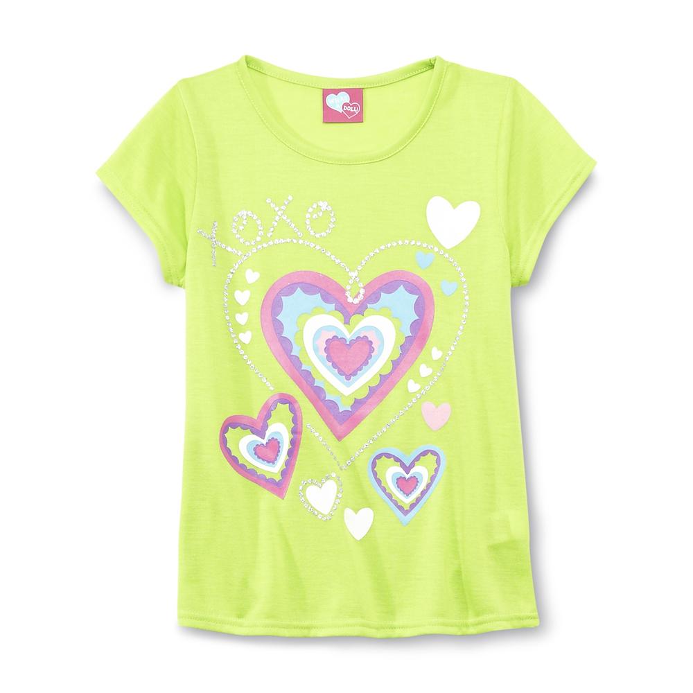 What A Doll Girl's Pajamas & Doll Dress - Hearts