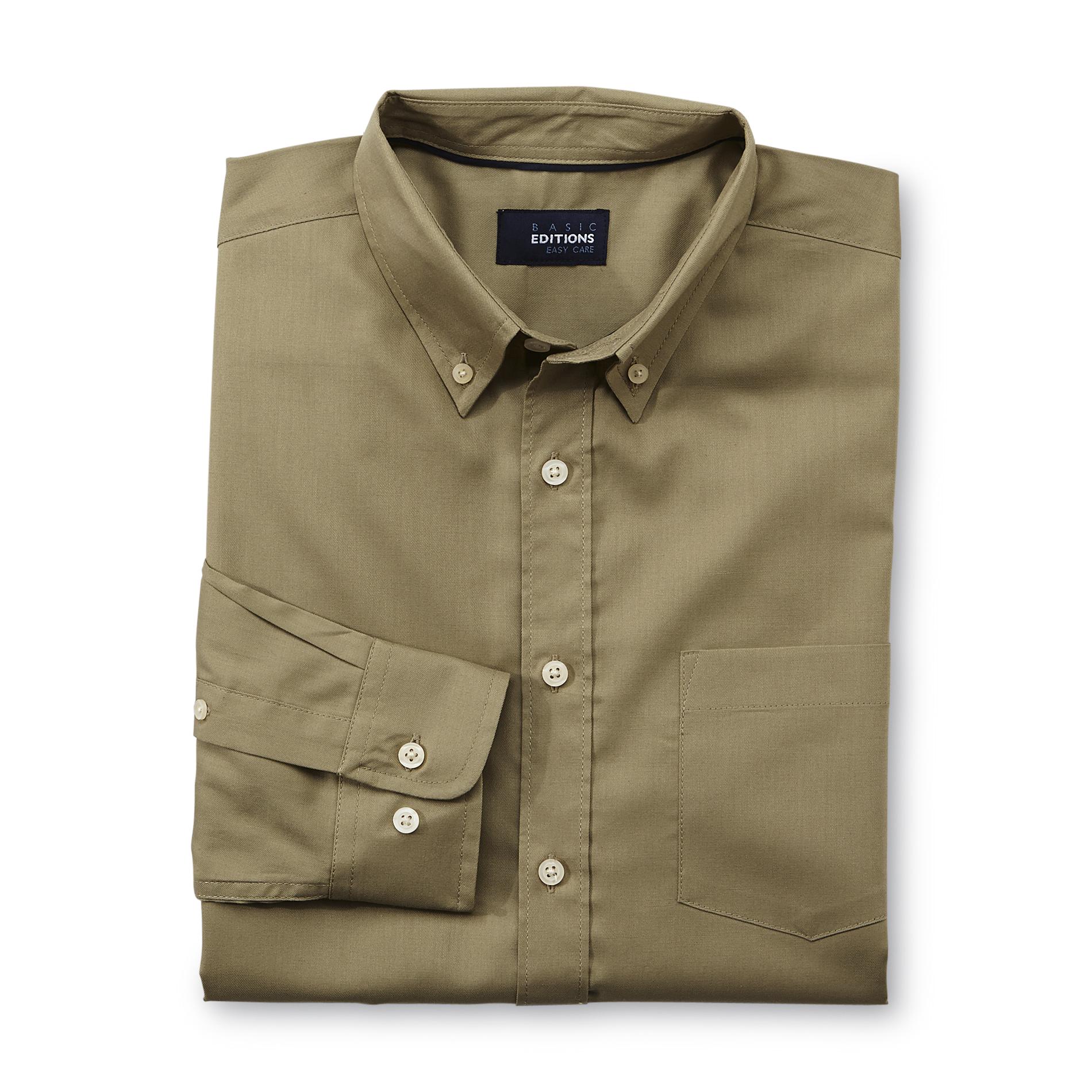 Basic Editions Men's Long-Sleeve Dress Shirt