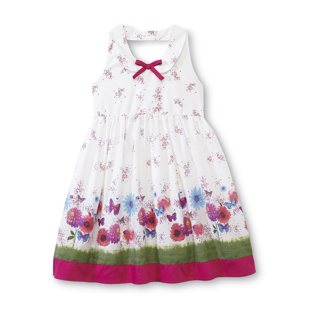 WonderKids Toddler Girl's High-Low Party Dress - Floral & Butterflies