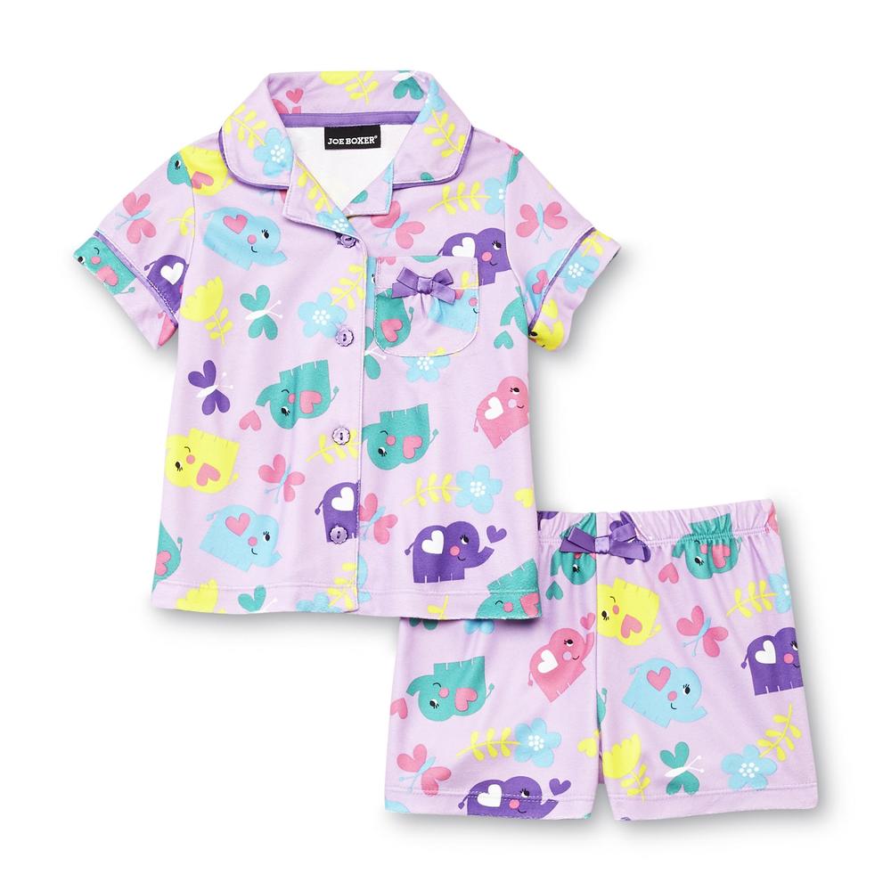 Joe Boxer Infant & Toddler Girl's Microfiber Short Pajamas - Elephants