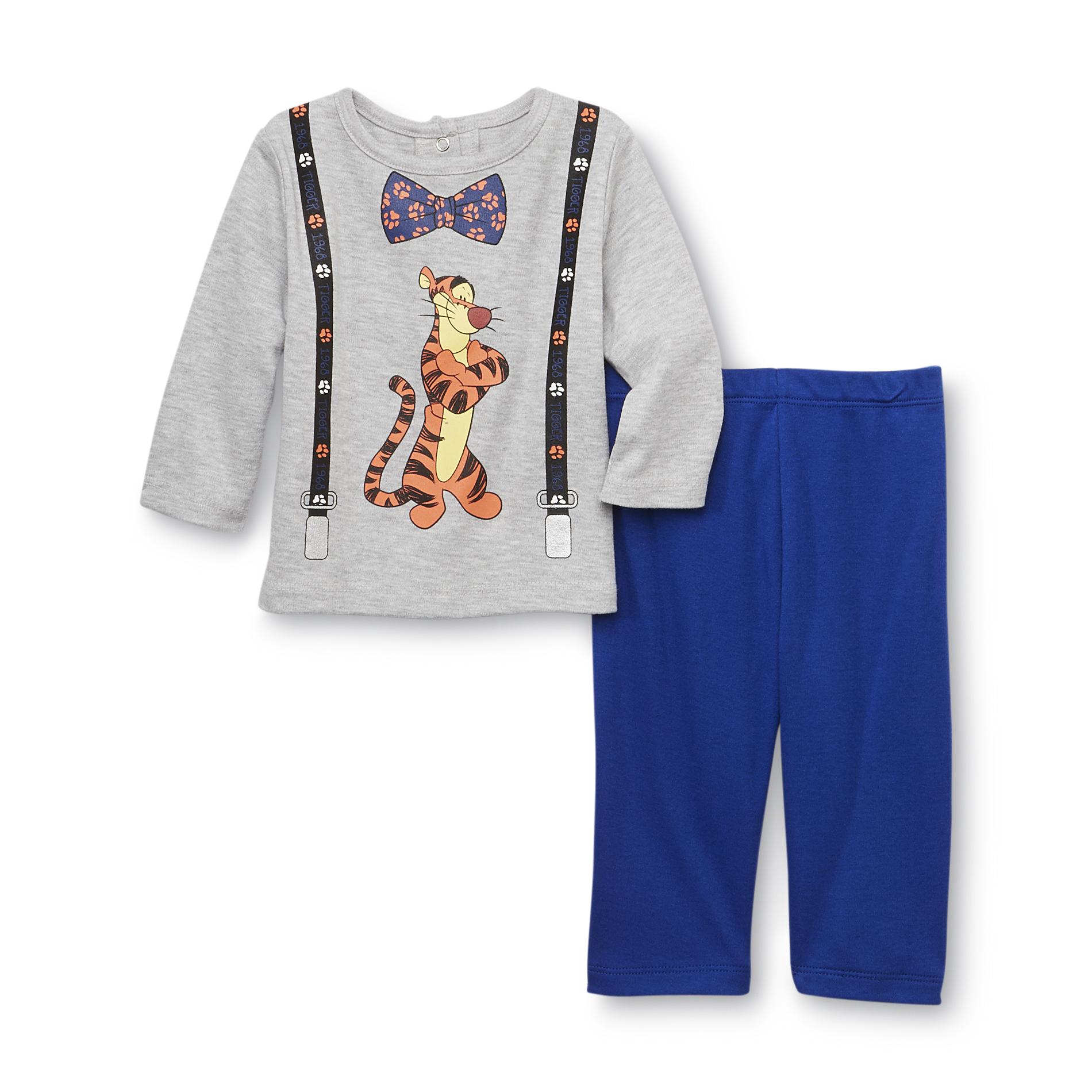 Disney Tigger Newborn Boy's Long-Sleeve T-Shirt & Pants
