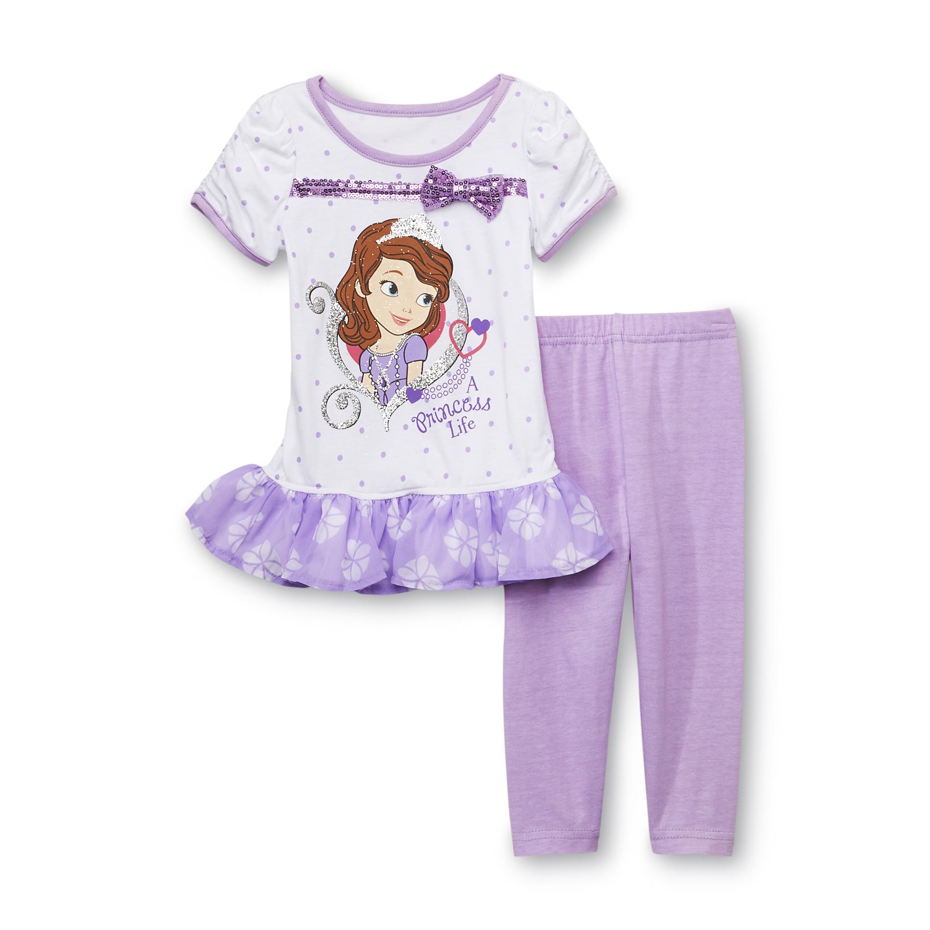Disney Sofia the First Infant & Toddler Girl's Tunic & Leggings