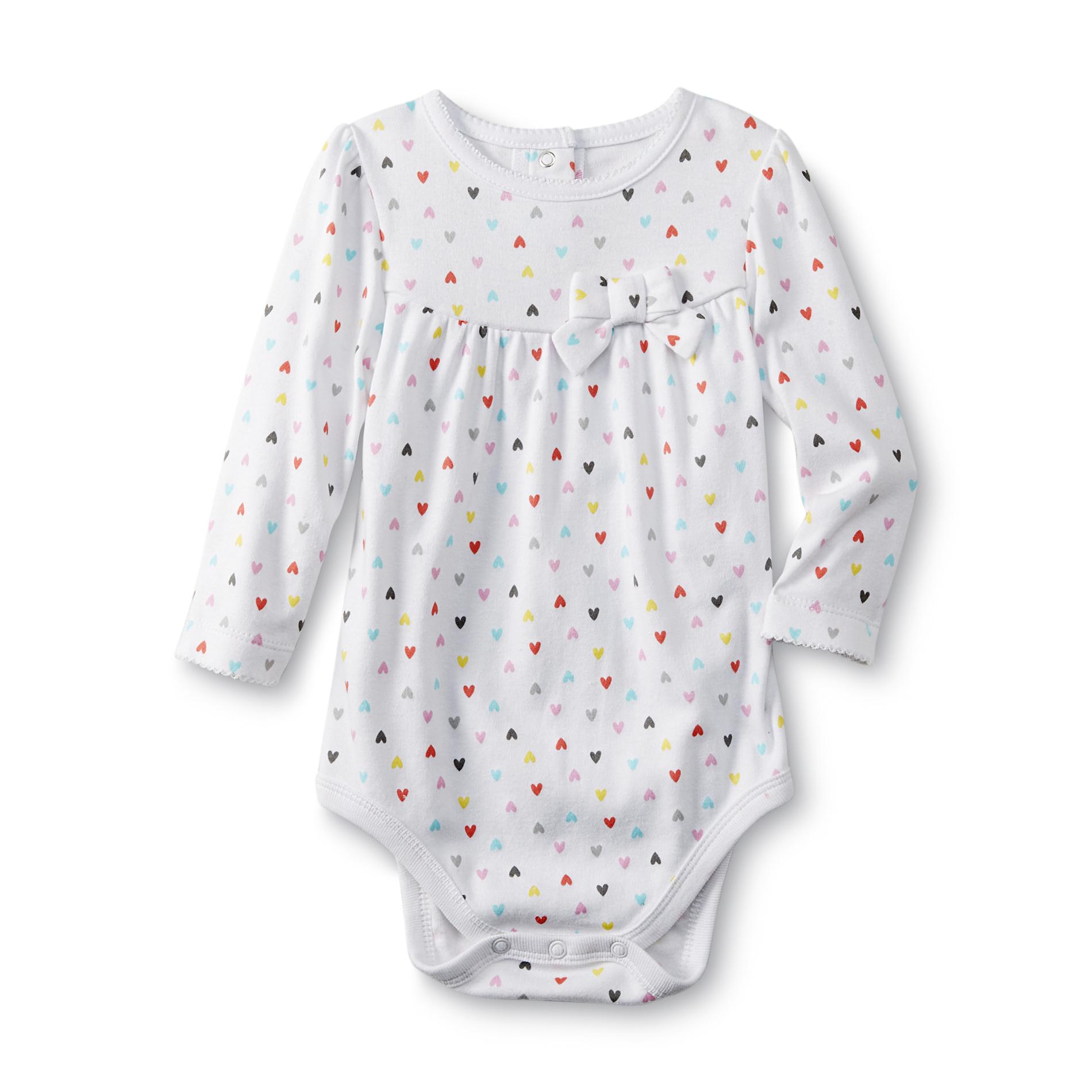 Small Wonders Newborn Girl's Long-Sleeve Bodysuit - Heart Print