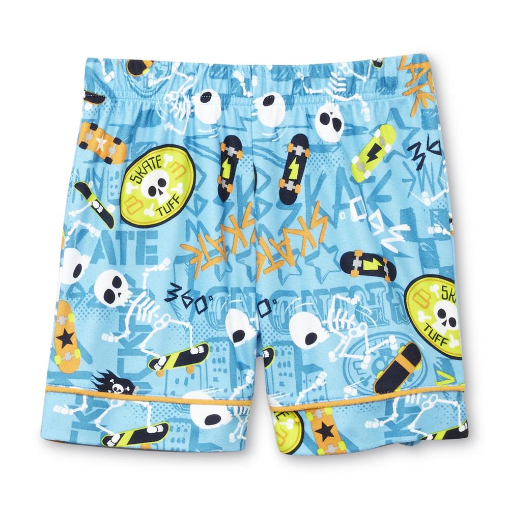 Joe Boxer Toddler Boy's Microfiber Short Pajamas - Skating Skeletons