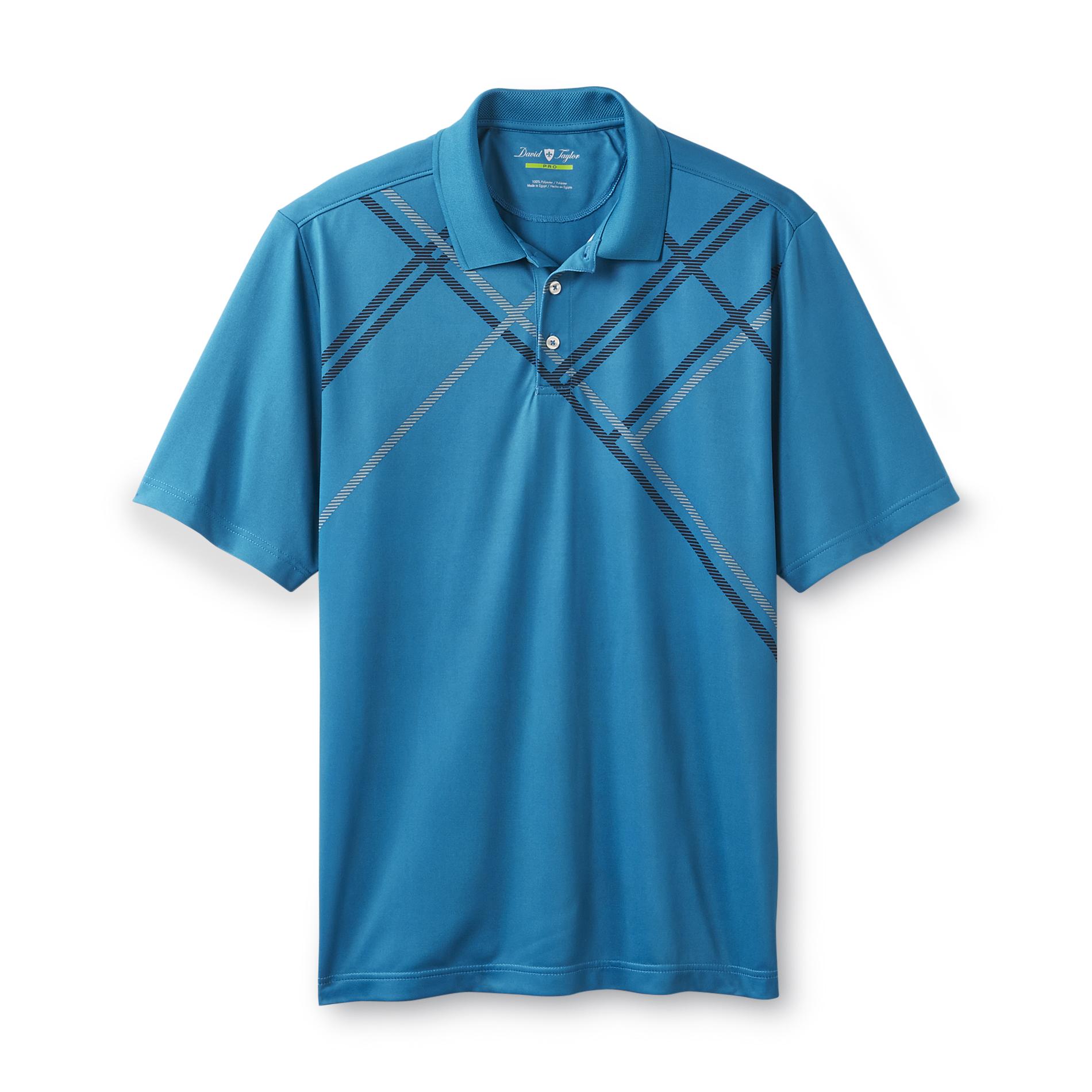 David Taylor Collection Men's Big & Tall Jersey Polo Shirt - Argyle