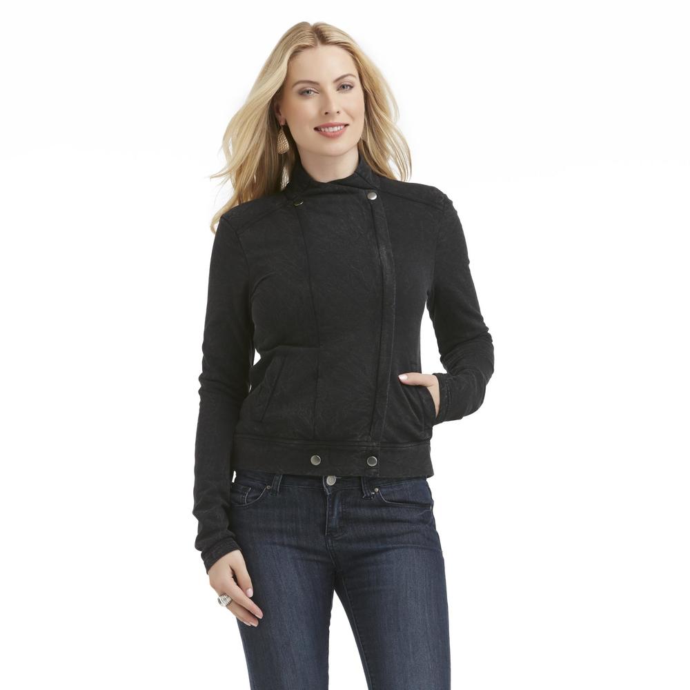 Route 66 Women's French Terry Knit Moto Jacket