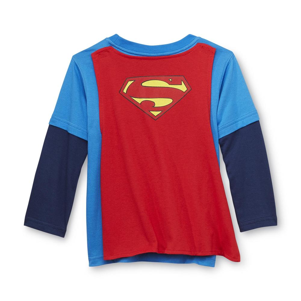DC Comics Superman Toddler Boy's Long-Sleeve T-Shirt & Cape