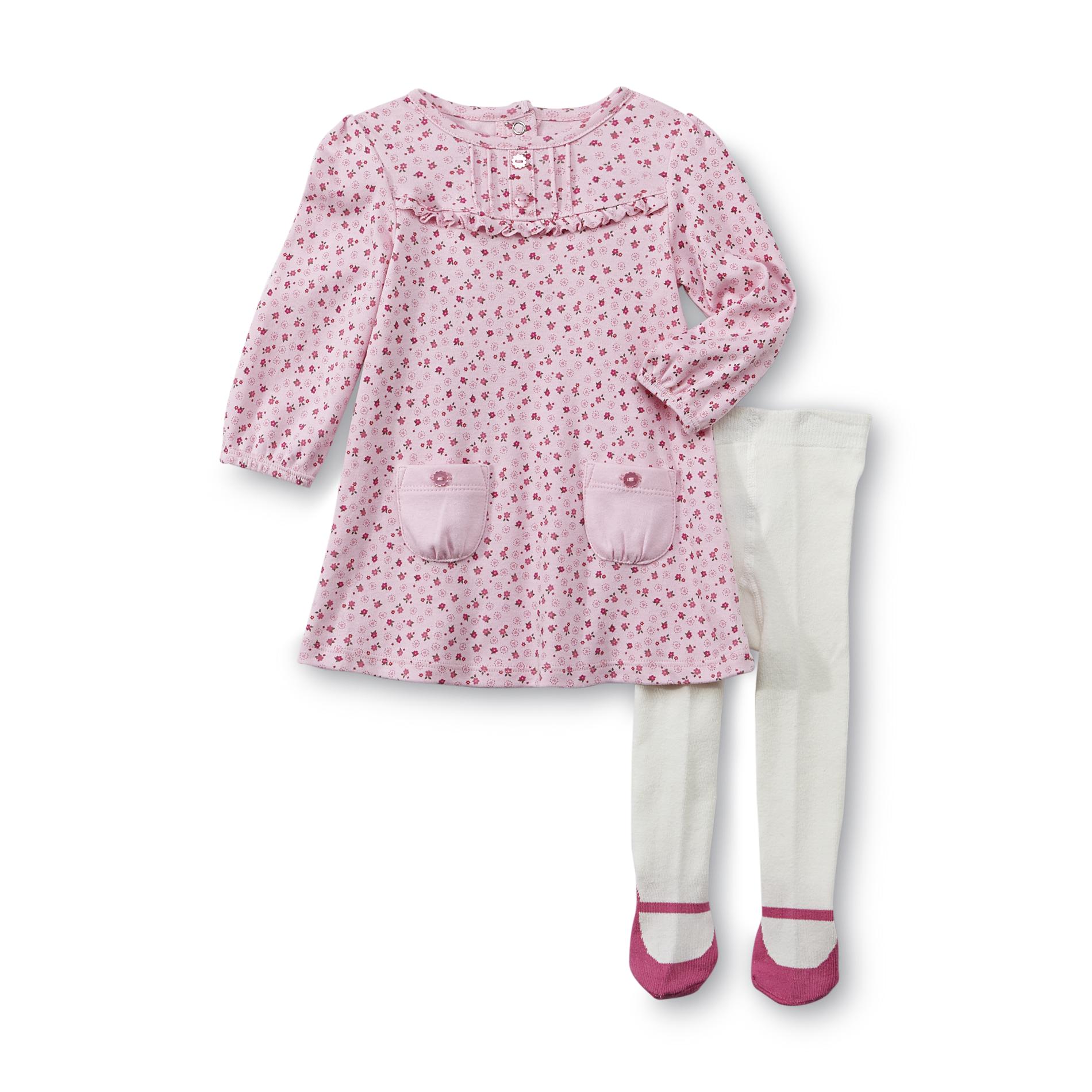 Little Wonders Newborn & Infant Girl's Dress & Tights - Floral